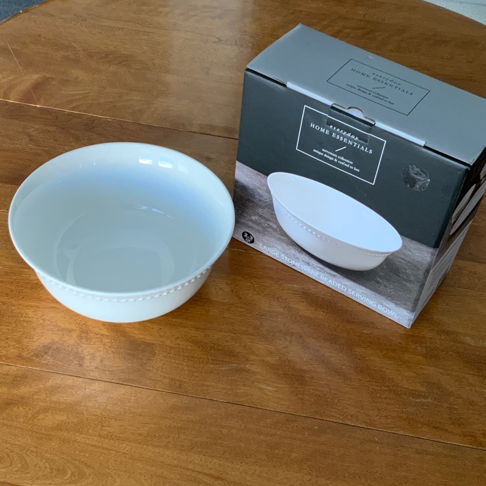 Home Essentials Classic White Serve Bowl